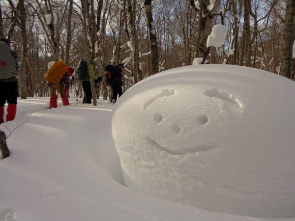 雪に顔